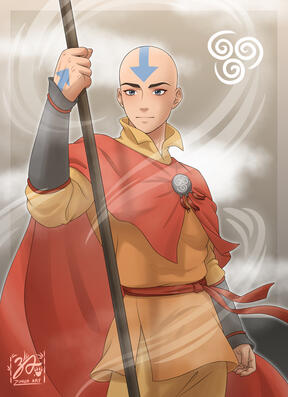Aang foil print Aang foil print